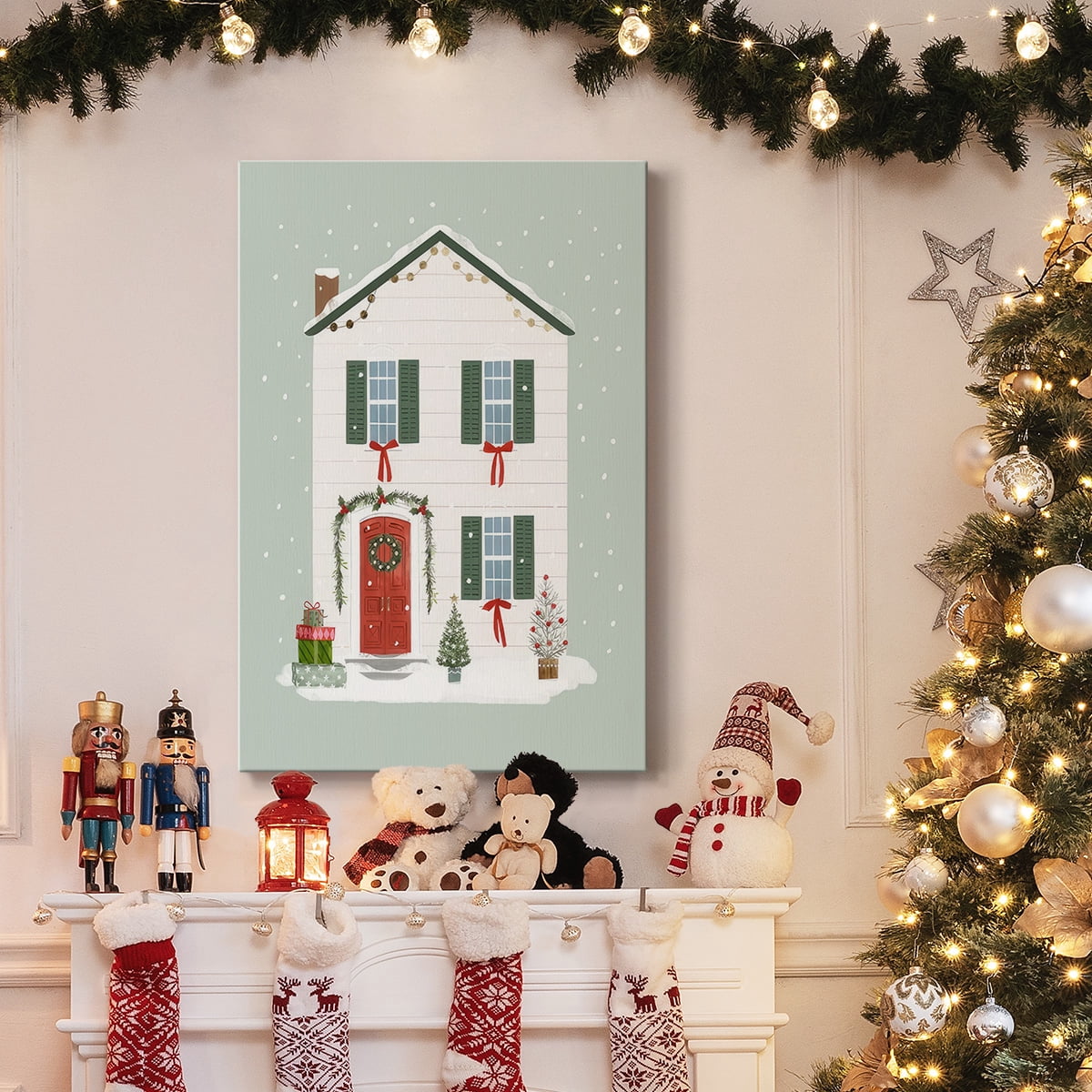 Festive Front Door III- Gallery Wrapped Canvas