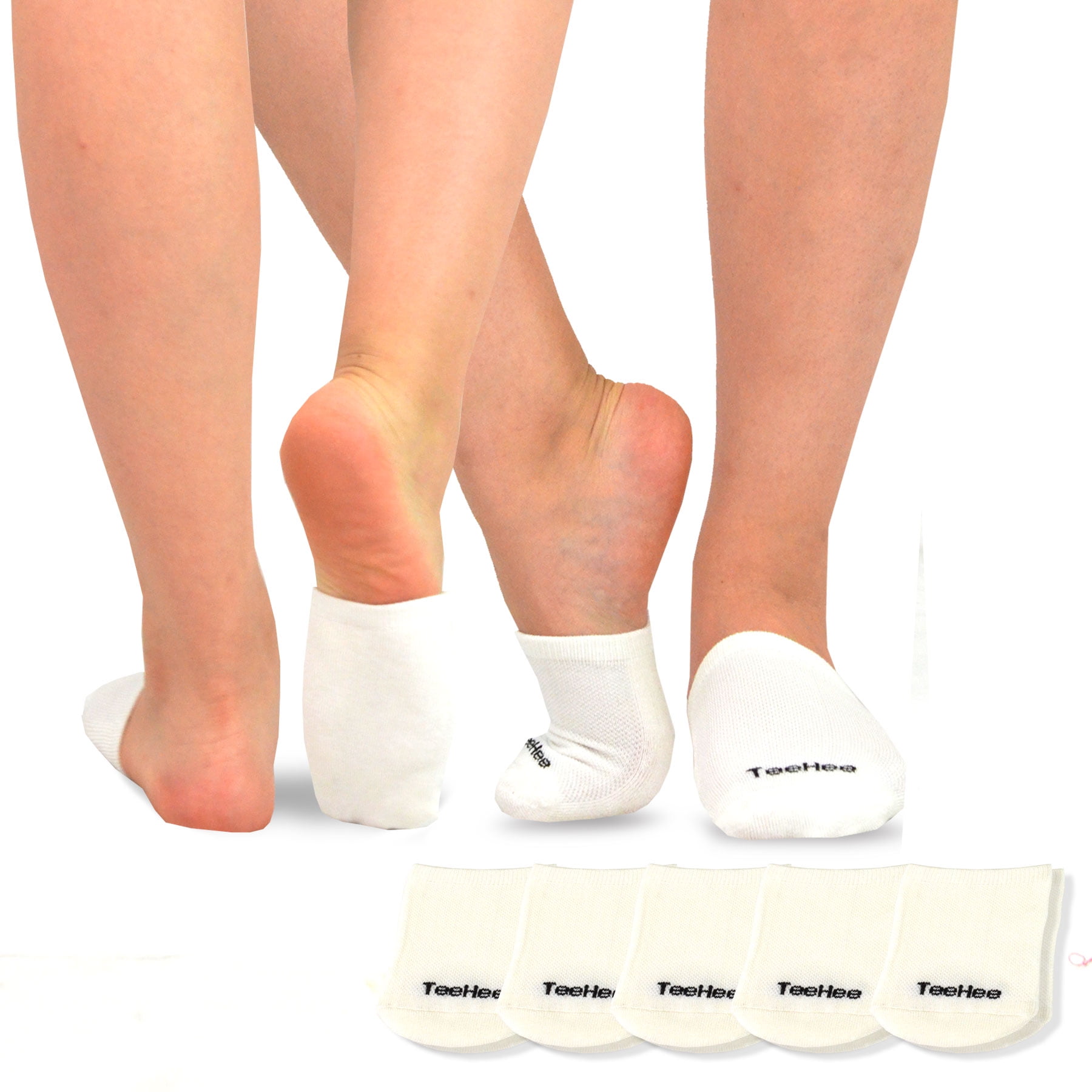 TeeHee Socks - TeeHee Womens Seamless Toe Topper Liner Socks 5-Pack ...