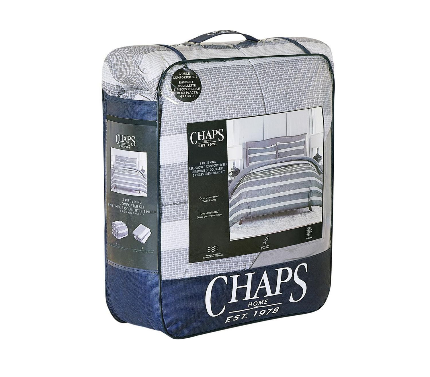 Chaps Solid Silky Soft Flannel Fleece Regular Blanket Grey King