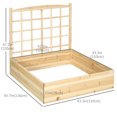 thumbnail image 3 of Outsunny Large Raised Garden Bed Wooden Planters Box with Trellis, Natural, 3 of 9
