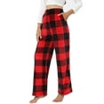 thumbnail image 3 of Women Flannel Pajama Pants Plaid Sleep Lounge PJ Bottoms, 3 of 9