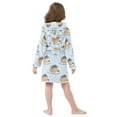 thumbnail image 4 of FORMRS Niños Bathrobe Unisex Hooded Robe Soft Plush Pajamas Sleepwear, Size 4-6T, Blueberry Pancake Pattern, 4 of 7