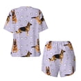 thumbnail image 6 of Wukai German Shepherd Dog Women's Pajama Set,Short-Sleeve Top and Shorts with Elastic Waistband and Pockets for Loungewear, Yoga, and Casual Wear-X-Large, 6 of 8