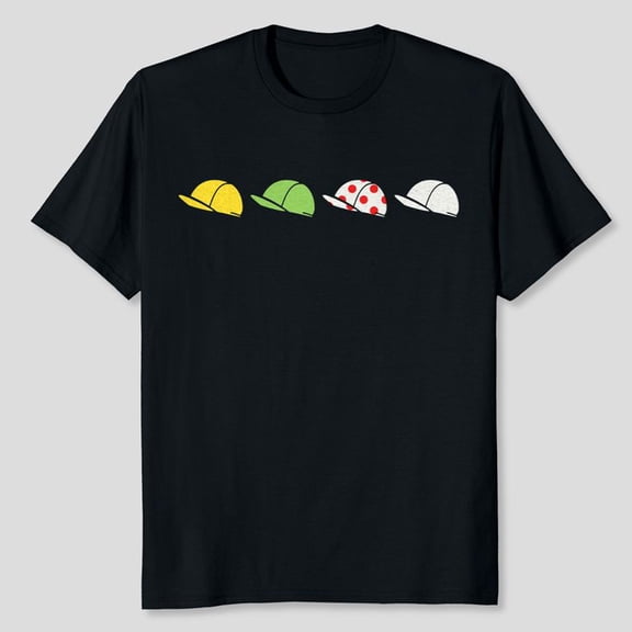 Tour France T Shirt Cycling Hats T-Shirt, Men's And Women's Graphic Tee 100% Cotton by TBun, Full Sizes S-5XL