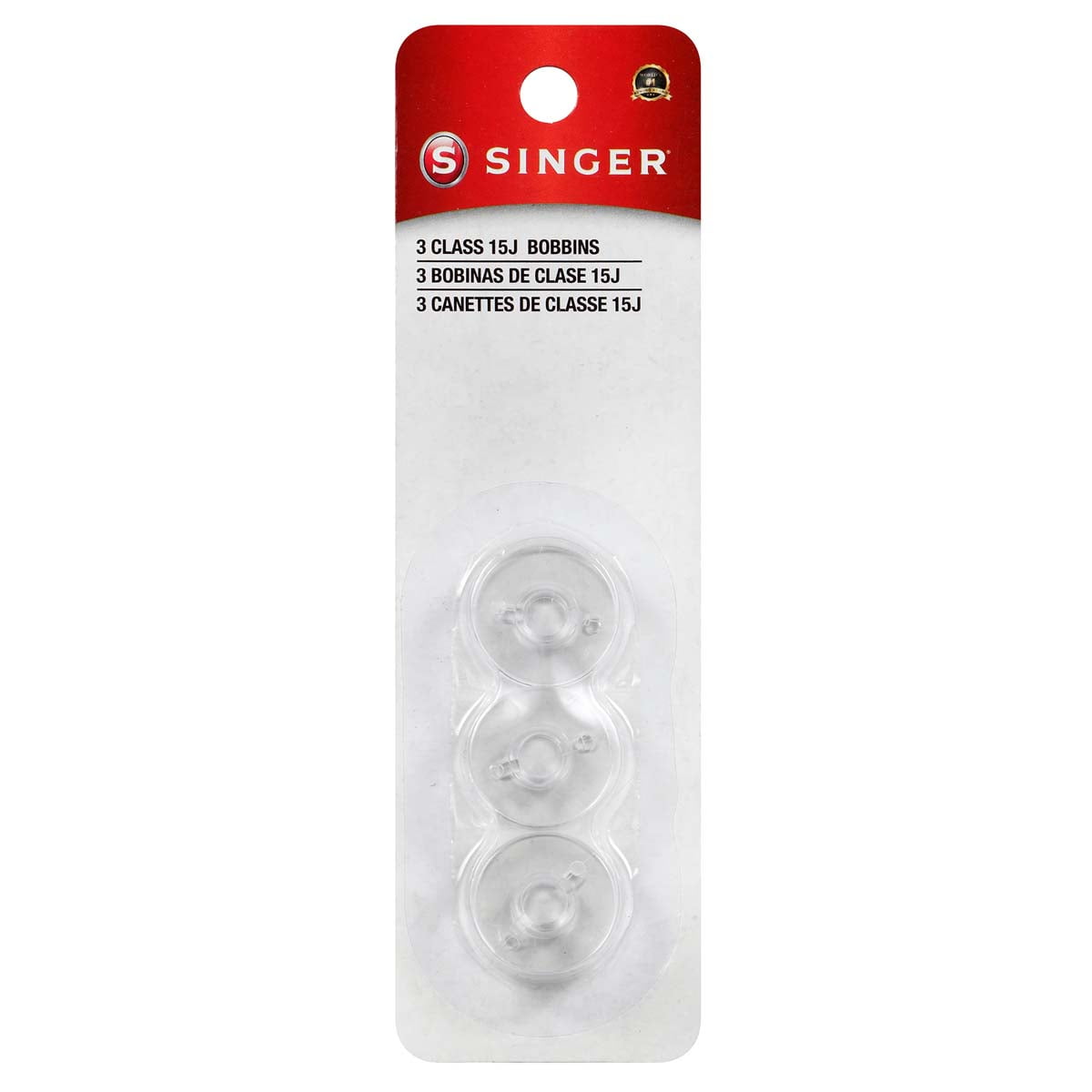 (6 pack) SINGER BOBBINS CLASS 15J CLEAR 3CT
