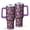 Halloween Witch Hats-1, variant on Halloween Witchy Icons on Orange Pattern Tumbler with Handle and Lid,40oz Double Wall Vacuum Insulated Tumbler,Cups Gift for Women and Men