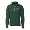 thumbnail image 2 of Men's Cutter & Buck Heather Green Tulane Green Wave Mainsail Sweater-Knit Big & Tall Half-Zip Pullover Jacket, 2 of 3