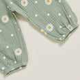 thumbnail image 5 of BLVB Newborn Baby Girl Clothes Infant Girl Cute Outfits Long Sleeve Ruffle Romper Floral Pants and Headband Set 0-24 Months, 5 of 7