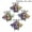 Bees #02, variant on 20x Rainbow Insects Charms Multicolor Skull Corss Star Butterfly Pendants-Moon #01