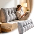 thumbnail image 2 of Headboard Pillow Triangular Bedside Cushion Bed Sofa Backrest Support Reading Pillow, Headboard Pillow for Sitting Up Reading or Working, 2 of 4
