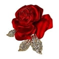 thumbnail image 3 of Elegant Red Rose Flower Brooch Pin Exquisite Floral Lapel Pin For Suits Coats Jackets Women Home Decor Decorative Accessory, 3 of 8