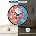 thumbnail image 5 of Voice Activated Clock with Glow Light 12 Inch Large Silent Wall Clock Battery Operated for Home Decor Christmas Day Elements, 5 of 8