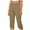 Coffee, variant on Women's Dress Work Capri Pants - Solid Color Straight Leg Capris Stretch Casual Cropped Pants S-2XL