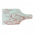 thumbnail image 1 of Orange and Pink Cutting Board, Warm Colors Victorian Style Arrangement of Swirls and Lines, Tempered Glass Cutting and Serving Board, Wine Bottle Shape, Vermilion and Pale Pink, by Ambesonne, 1 of 1