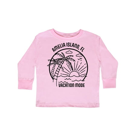 

Inktastic Summer Vacation Mode Amelia Island Florida Gift Toddler Boy or Toddler Girl Long Sleeve T-Shirt