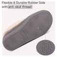 thumbnail image 5 of VeraCosy Women's Cozy Cable Knit Memory Foam House Shoes Slipper with Fuzzy Plush Collar,Gray,6 US, 5 of 7