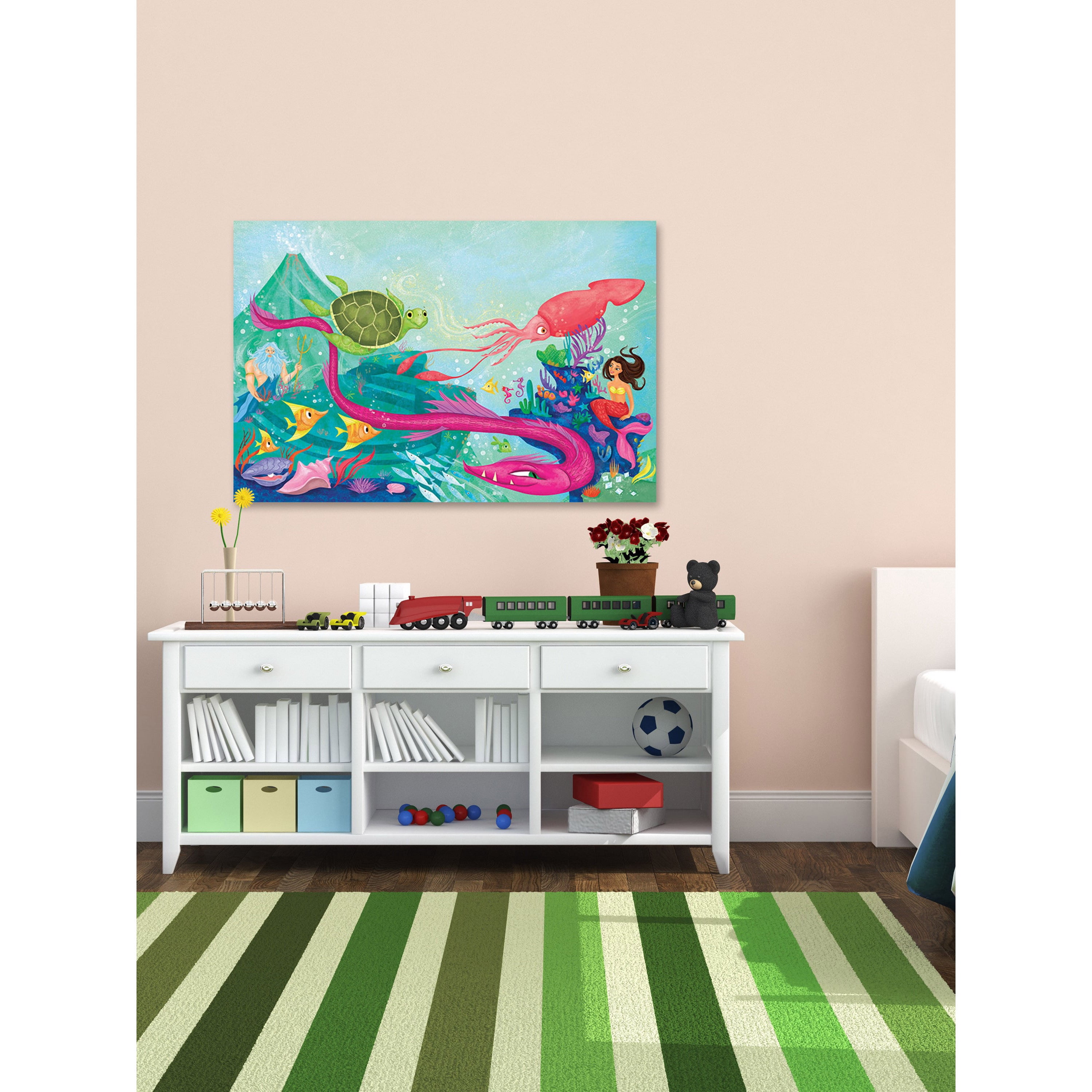 Marmont Hill "Sea Friends" by Curtis Painting Print on Canvas