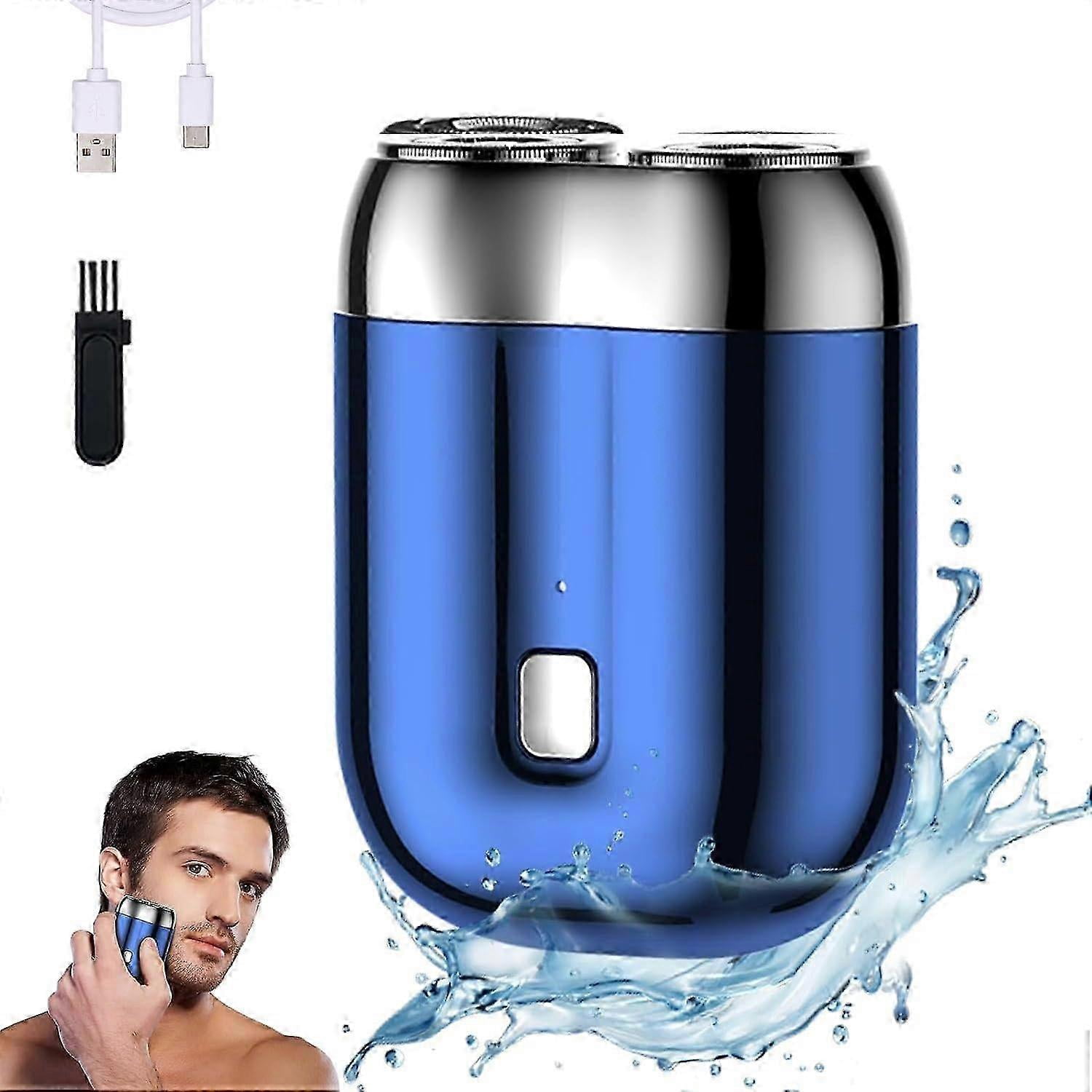 Electric Shaver for Men, 2025 New Electric Mini Shavers for Men, Rechargeable Waterproof Compact Electric Shaver, Double Head Shaver Great Gift