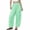 Green, variant on Pants for Women Classic Fit Gingham Checkered Womens Pants Drawstring Expandable Waist Barrel Pants Casual Beach Vacation Trousers with Pockets