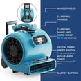 thumbnail image 3 of ALORAIR 4000 CFM ventilador de aire para industrial, ventilador de secado de pisos, secador de alfombras - 18 temporizador, kit de ruedas con mango, control digital, hebillas de alfombras, para restau, 3 of 5