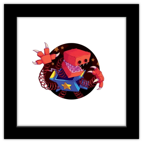 Gallery Pops Poppy Playtime - Boxy Boo Sticker Wall Art, Black Framed Version, 12" x 12"