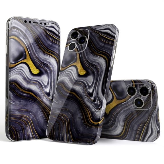 DesignSkinz Vivid Agate Vein Slice Foiled V17 Full-Body Skin Decal Wrap Cover for iPhone 16
