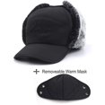 thumbnail image 3 of JIAHG, gorro de aviador de invierno para hombre, gorro receptor a prueba de viento, cálido gorro de invierno con orejeras, gorra de béisbol para hombre, gorra de snowboard, patinaje y equitación Ormromra LL-2230, 3 of 8