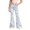 37Sky Blue125, variant on XAOFW Girls Back To School Flared Pants Elastic Waist Slim Fit Striped Wide Leg Trousers Uniform Pants For Girls Kids Versatile Bottom 5-6 Years