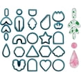 thumbnail image 2 of 24pcs Clay Earring Cutters Set for Making Different Sizes and Irregular Shape Plastic Handmade Set for Beginners DIY Earrings Jewelry Gift, 2 of 10