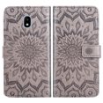 thumbnail image 4 of Compatible with Samsung Galaxy J3 Orbit J 3 Star 2018 3J Achieve Wallet Phone Case and Tempered Glass Screen Protector Flip Credit Card Holder Stand Mandala Flower Cell Cover for J337A J337V Gray, 4 of 9
