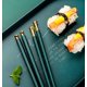 thumbnail image 5 of Juego de palillos, diseño profesional lujoso y de alta gama, reutilizable, elegante cocina, hogar, hotel, restaurante, regalo económico, chino japonés (5 pares), 5 of 5