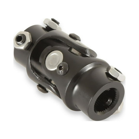 Holley 320-101 U-Joint, 3/4-36 Spline to 3/4 DD, Steel, Black