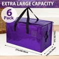 thumbnail image 6 of 6 Pack Moving Bags Heavy Duty, Extra Large Moving Bags, Moving Supplies, Storage Bags with Handles and Zippers, Waterproof Totes for Storage Space Saving Packaging Shipping and Travel(Purple), 6 of 7