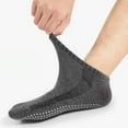thumbnail image 3 of Women's Ankle Grip Socks 3-Pack with Textured Soles and Cushioned Knit Design for Indoor Stability - Dark Gray, 3 of 7