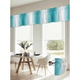 thumbnail image 6 of 2 Panels Turquoise White Ombre Valance for Windows, Abstract Art Modern Teal Gradient Light Filtering Kitchen Curtains, Rod Pocket Window Treatment Curtain Valances for Living Room Bedroom, 54"x18", 6 of 9