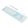 thumbnail image 1 of Roll Up Keyboard, Foldable Silicone 103 Keys USB Wired Computer Keyboard Waterproof Dustproof Silent for PC Laptop Desktop, 1 of 7
