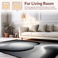 thumbnail image 2 of ODIKA 3'x5' Machine Washable Non-Slip Area Rug, Modern Abstract Swirls Black and Printed High Traffic Rug, Gray, 43240, 2 of 5