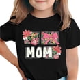 thumbnail image 1 of Zpanxa T-Shirts d'Été pour Filles Imprimé de la Fête de l'Indépendance Col Rond Manches Courtes Haut Polyester Spandex 9-10 Ans, 1 of 6