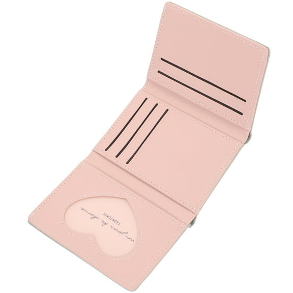 Soimiss Small Card Wallet Woman -folded PU in Light Green 1Pack for Travel