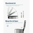 thumbnail image 4 of 13 Gallon Kitchen Trash Can with Soft Close Lid, Step Pedal, Removable Inner Bucket, 4 of 6