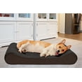 thumbnail image 5 of FurHaven Pet Dog Bed | Memory Foam Ultra Plush Luxe Lounger Pet Bed for Dogs & Cats, Chocolate, Large, 5 of 13
