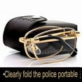 thumbnail image 6 of Folding Reading Glasses for Men Women, Blue Light Blocking Computer Readers Metal Frame 1.0x,Black, 6 of 7