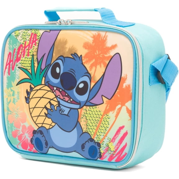 Stitch Insulated Lunch Box with Adjustable Shoulder Straps
