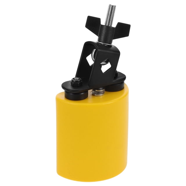CRILSTYLEO Double Jam Block Cowbell For Band Practice Rhythm Training Tool Yellow Plastic And Metal 1Set
