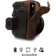 thumbnail image 3 of MegaGear Ever Ready Leather Camera Case Compatible with Leica V-Lux 5, Panasonic Lumix DC-FZ1000 II, 3 of 5