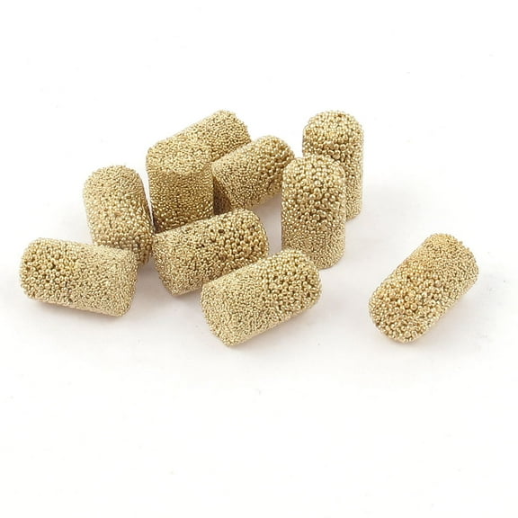 Unique Bargains 10Pcs 6mm x 10mm Sintered Bronze Mould Mold Air Pneumatic Vent Replacement