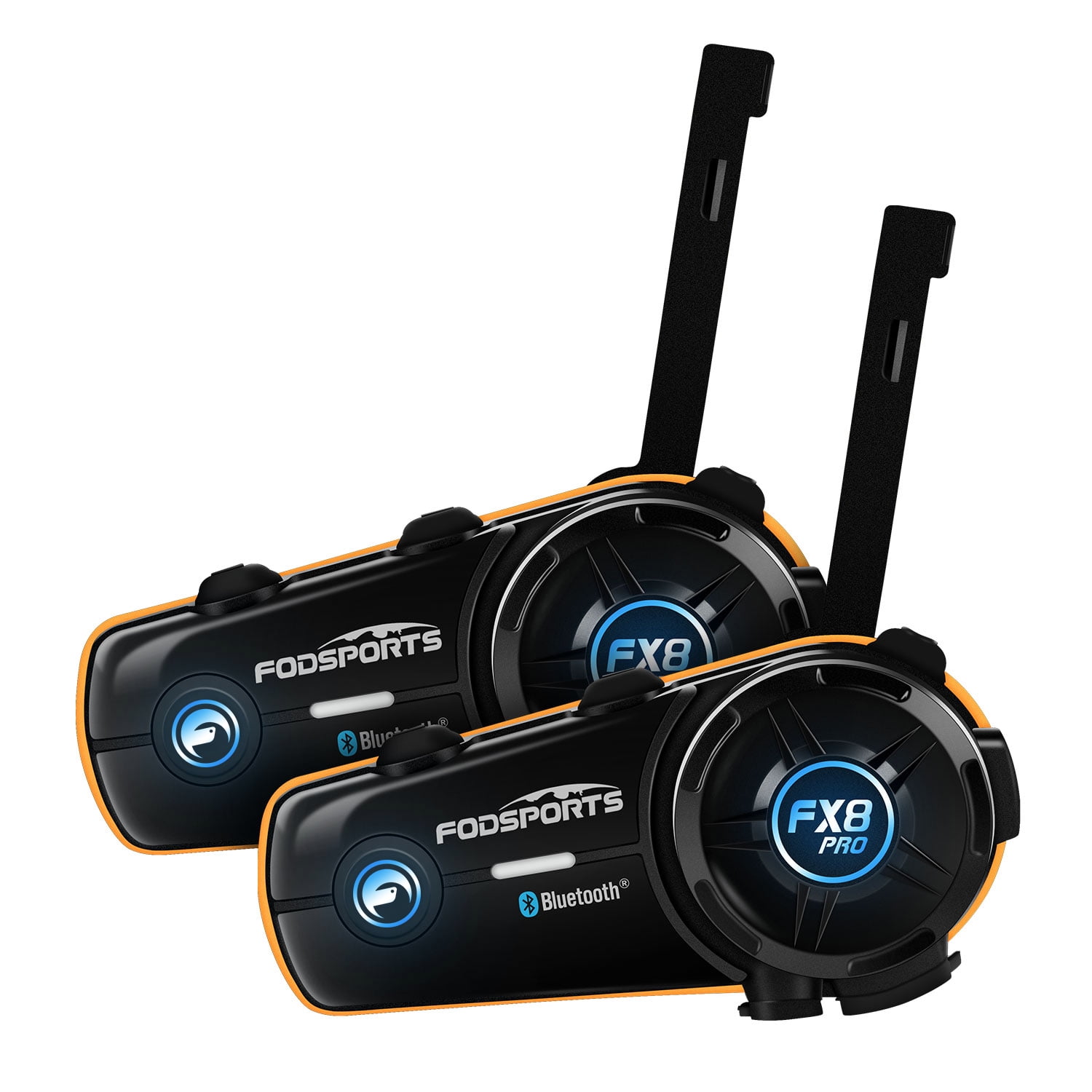 Motorfiets Bluetooth Intercom, Fodsports M1S 2000m 8 Riders Group Motorbike Helm Communicatiesysteem Headset Universeel Draadloze Interphone 1 pack