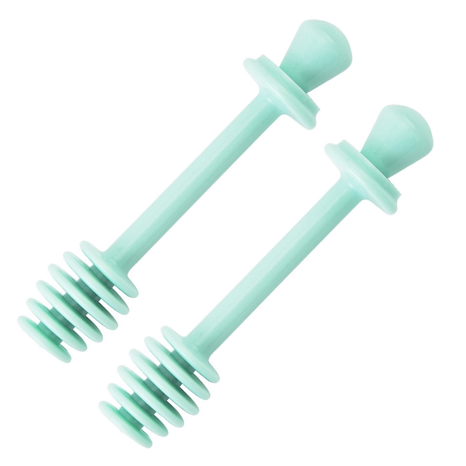 Hloma 2Pcs Groove Design Reusable Long Handle Honey Stirrers Mini Honey