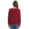 thumbnail image 5 of Uniexcosm Tops for Women Long Sleeve Crewneck T-Shirts Casual Loose Cotton Tees Tunic Shirts, 5 of 7