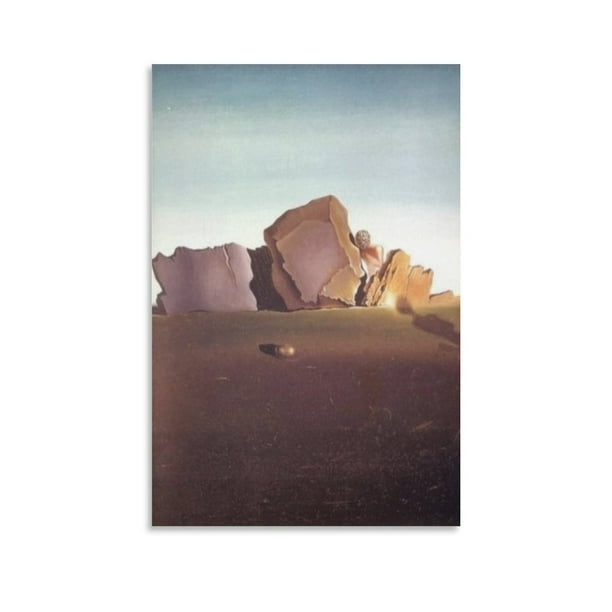 Salvador Dali Impresión Pintura Simbiosis Entre La Cabeza Y La Concha Póster Artístico Lienzo Pintura Decoración Pared Impresión Foto Regalos Hogar Moderno Carteles Decorativos 08x12inch(20x30cm)